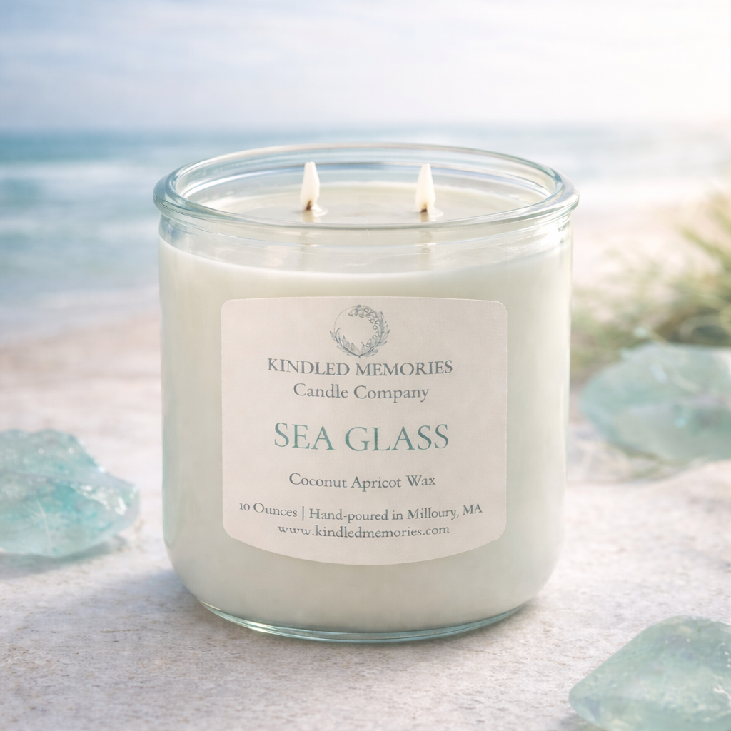 Sea Glass - Coconut Apricot Wax Candle