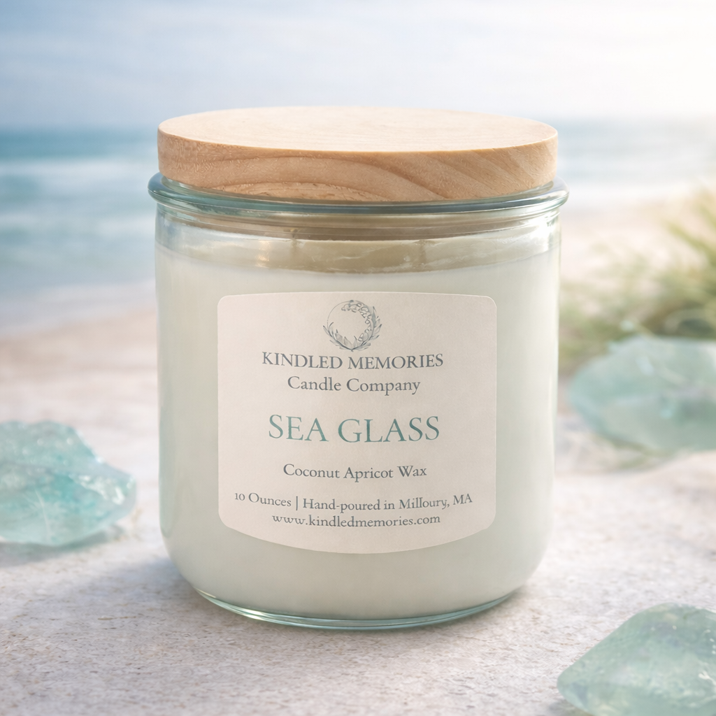 Sea Glass - Coconut Apricot Wax Candle