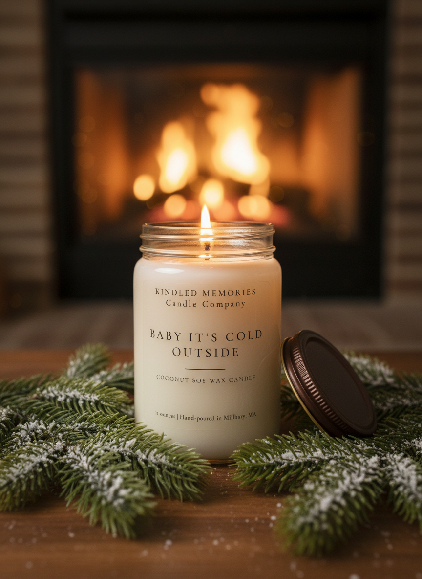Baby It's Cold Outside Candle without Ribbon