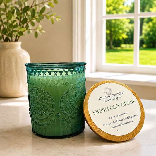 Fresh Cut Grass  - Coconut Apricot Vintage Jar