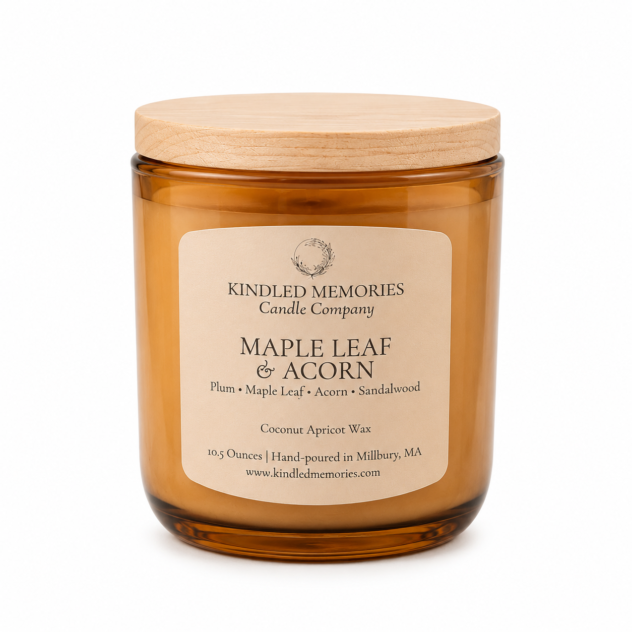 Maple Leaf & Acorn - Coconut Apricot Wax Candle
