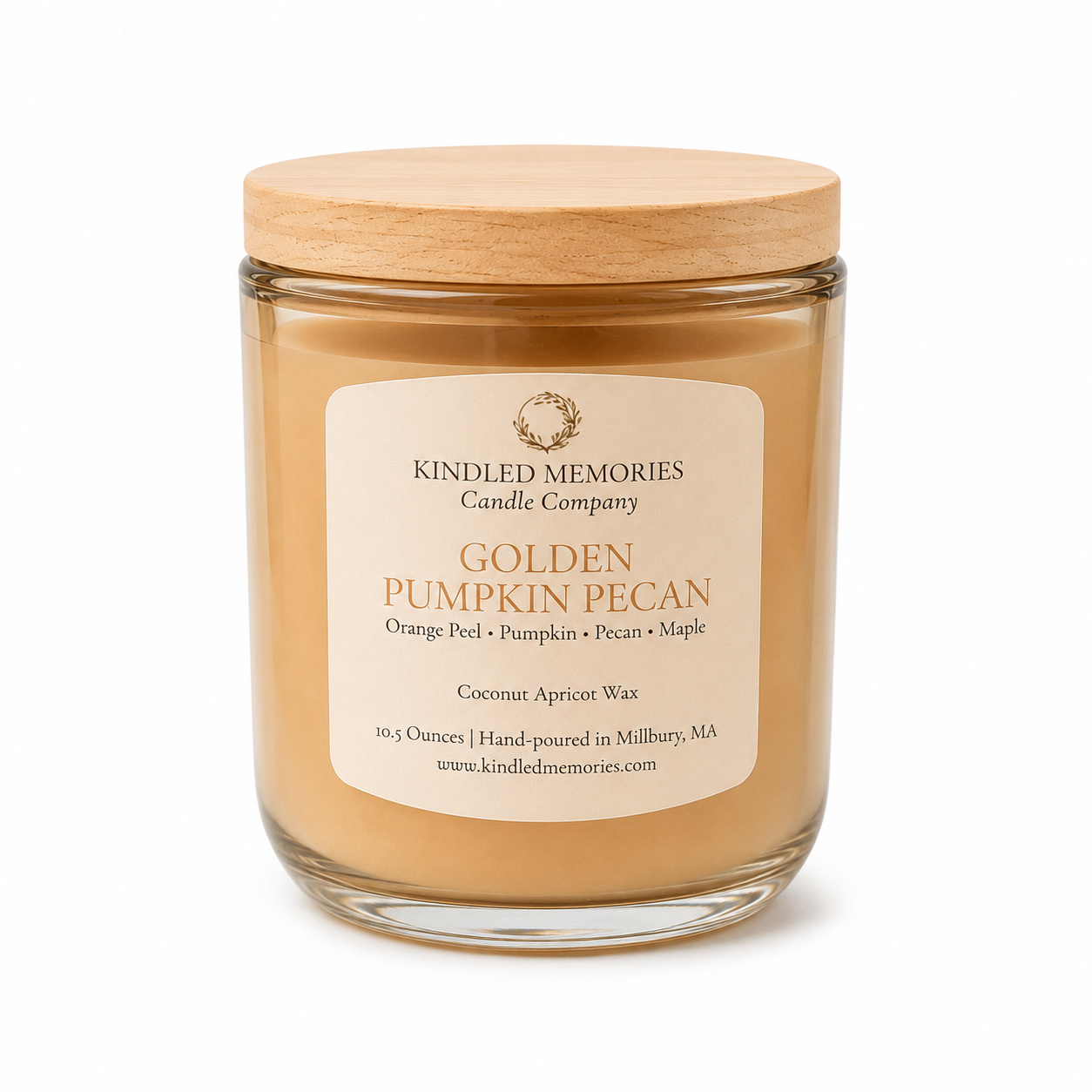 Golden Pumpkin Pecan - Coconut Apricot Wax Candle