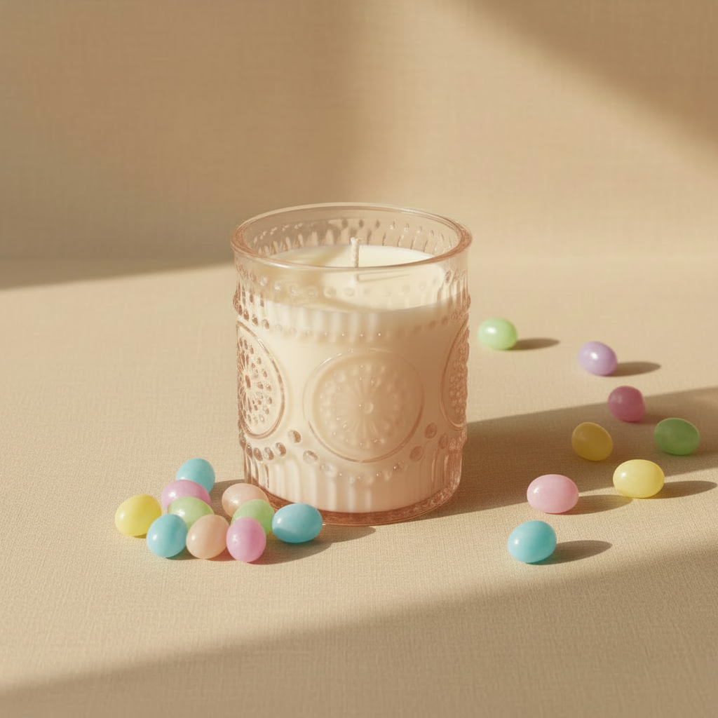 Vintage Candle with Jelly Beans