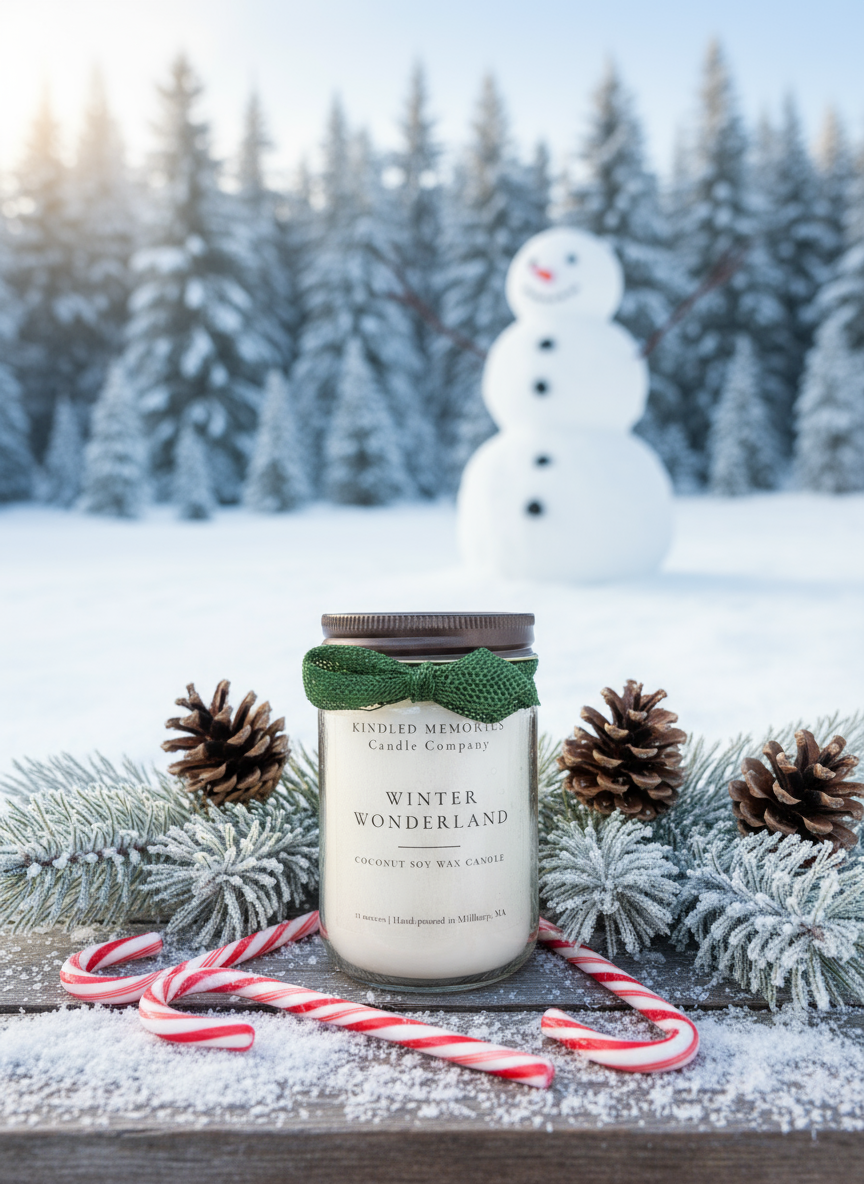 Winter Wonderland Candle - Snowy Branches & Pinecones